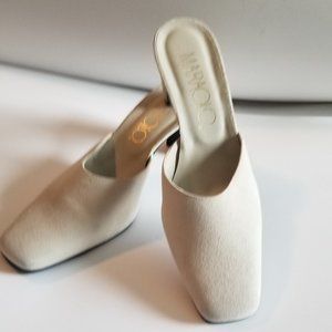 Maraolo Mules in Cream Suede Size 8.5